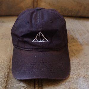 Black Harry Potter Deathly Hallows Strapback Dad Hat